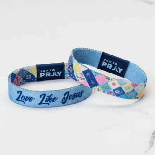Tap To Pray™ Reversible Wristbands - Patchwork - Love Like Jesus