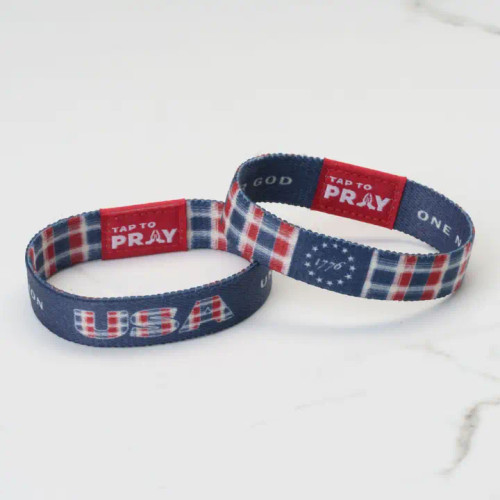 Tap To Pray™ Reversible Wristbands - Liberty / USA