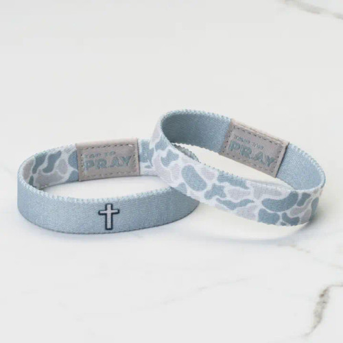 Tap To Pray™ Reversible Wristbands - River Rock Camo - Aspen / Cross