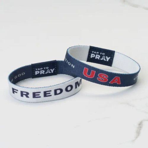 Tap To Pray™ Reversible Wristbands - Freedom / USA