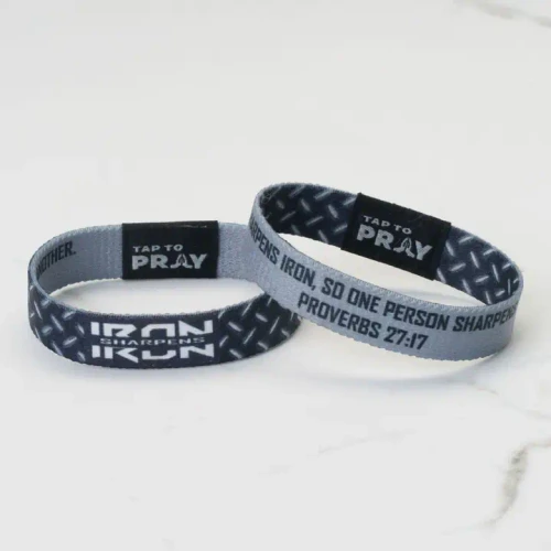 Tap To Pray™ Reversible Wristbands - Iron Sharpens Iron