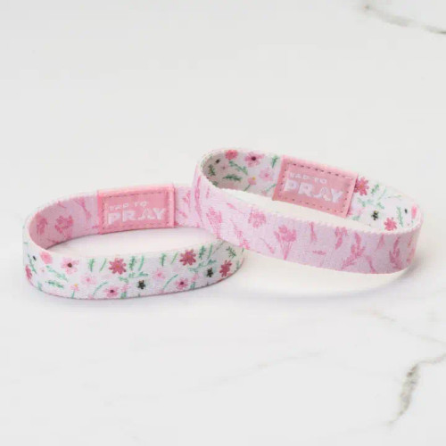 Tap To Pray™ Reversible Wristbands - Meadows - White