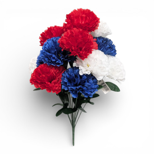 Red White & Blue Carnation Bush