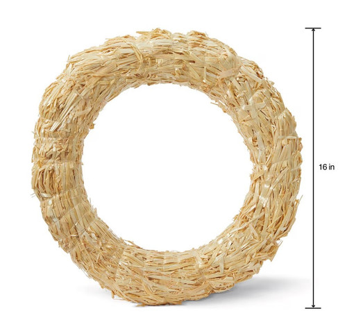 Natural Straw Wreath - 16"