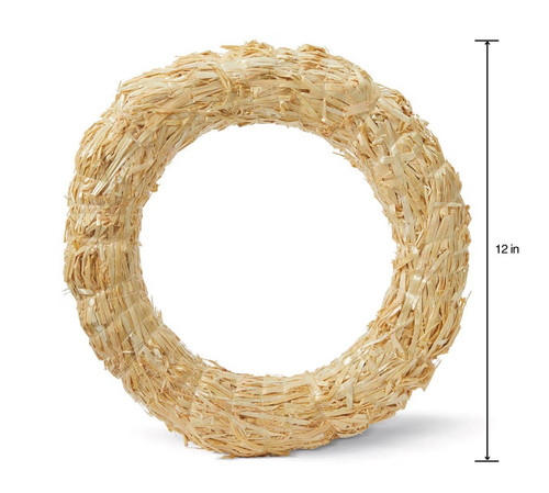 Natural Straw Wreath - 12"