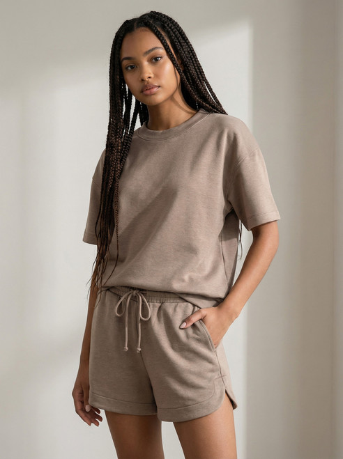 Scuba Round Neck Top & Dolphin Shorts Set ~ Each Piece Sold Separately