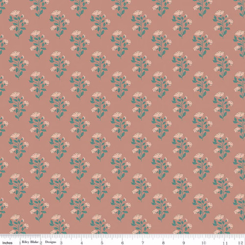 Ambleside – Floral Sprig in Dusty Rose by Amanda Niederhauser for Riley Blake Designs