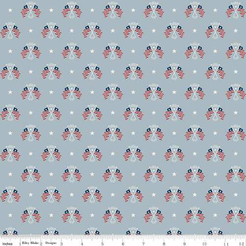 Independence – Stars & Flags in Blue by the RBD Designers for Riley Blake Designs