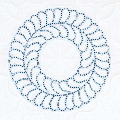 Cross-Stitch Feathering Circle 18" Quilt Blocks