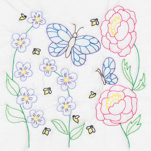 Flowers & Butterflies 18" Quilt Blocks