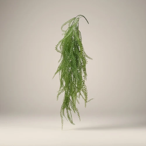 34.5" Bead Grass Hanging Plant ~ Dark Green