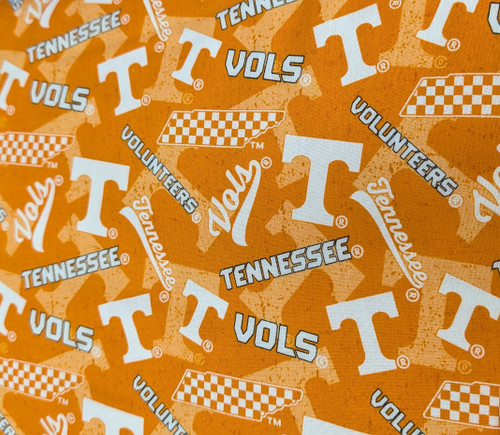 Official Licensed UNIVERSITY OF TENNESSEE - TN Vols - 100% Cotton Fabric