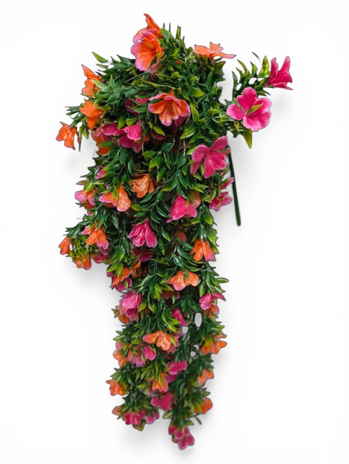 Fuchsia and Sunset Orange Trailing Hanging Bush (29.5") ~ UV Protection