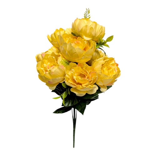 Pastel Yellow Peonies with Soft Pink Highlights