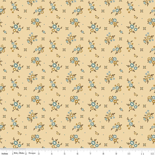 Renew: Yellow Small Floral Fabric ~ Riley Blake Designs