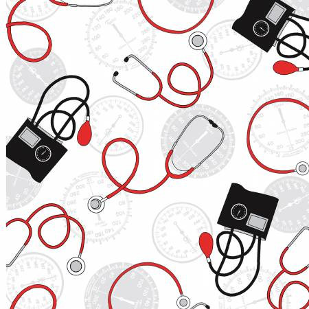 Calling All Nurses Stethoscope Cotton Fabric – Healthcare Heroes