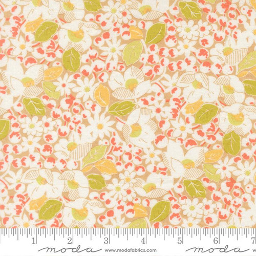 Summers End Almond Pie Floral Print Fig Tree Co Cotton Fabric