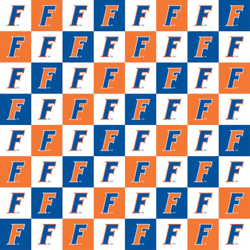 Official Licensed University of Florida Collegiate Check Cotton Fabric