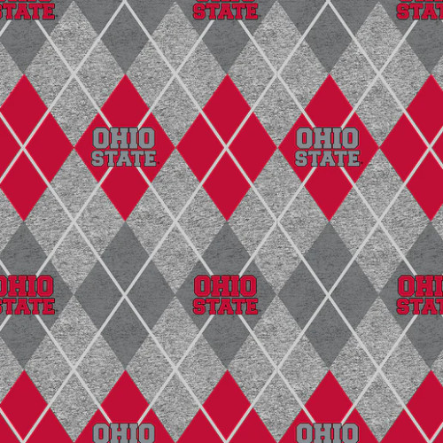 Official Licensed Ohio State University Heather Argyle Fleece