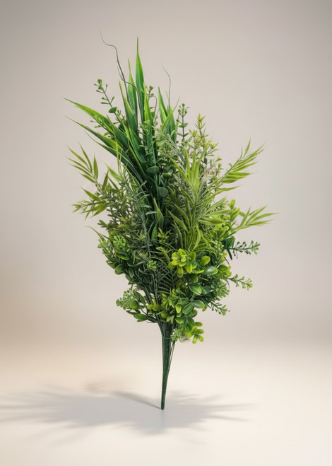 32" 2-Tone Mixed Greenery Bush