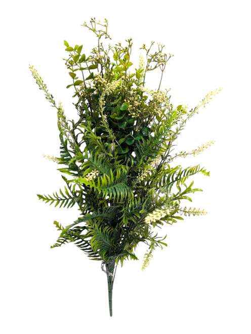 29" Large Fern / Eucalyptus Greenery Bush