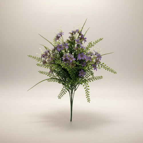 Purple Starflower Bead Grass Greenery Bush