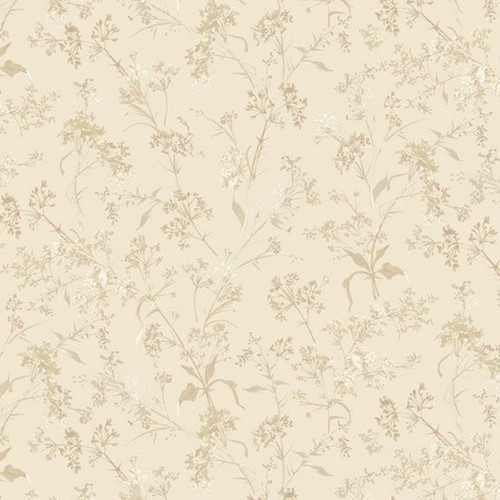Smithsonian Wild Flowers Branches in Cream – 100% Cotton