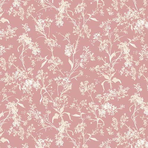 Smithsonian Wild Flowers Branches in Pink – 100% Cotton