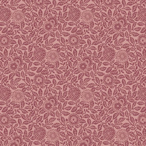 Smithsonian Wild Flowers Flower Field in Red – 100% Cotton