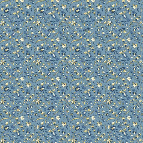 Middleboro Road Reproduction Petite Floral in Blue – 100% Cotton