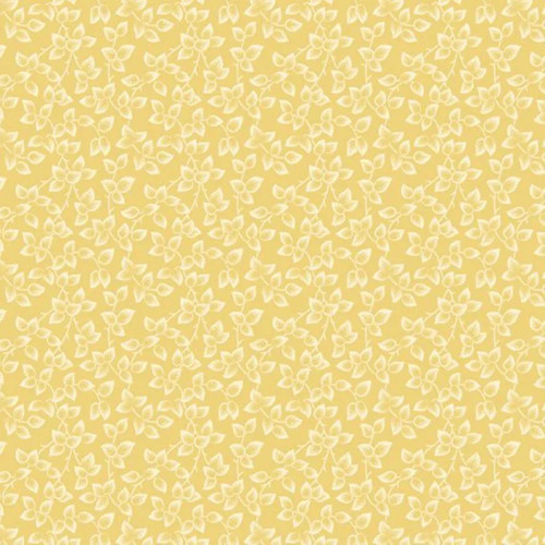 Middleboro Road Heritage Leaves in Yellow – 100% Cotton