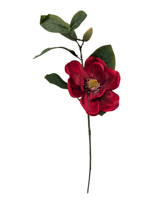 26" Magnolia Stem - Deep Red