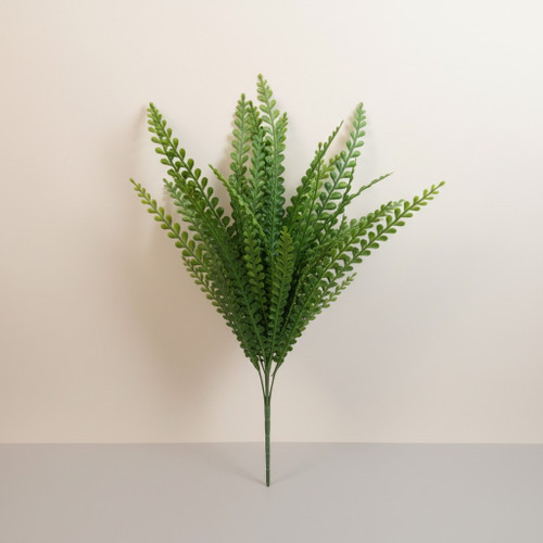 22" Beaded Fern Grass Bush - Green