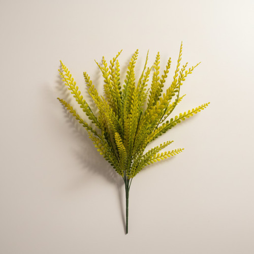 22" Beaded Fern Grass Bush - Yellow / Green