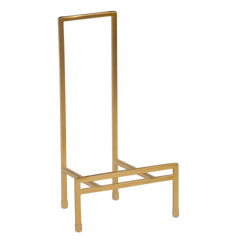 Straight Edge Tall Platter Stand - Gold - Metal