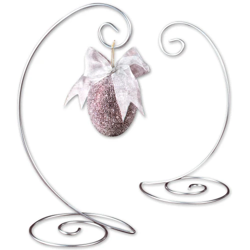 Spiral Ornament Stand - Silver - Small