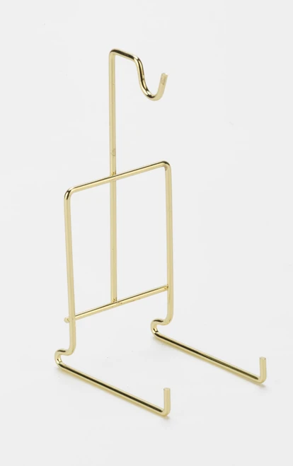 Smooth Wire Cup & Saucer Display Stand - Brass Finish