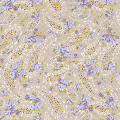 Georgia Stone Paisley Floral Cotton Fabric