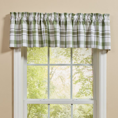 Hayes Plaid Lined Valance 14" L