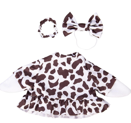 Giddy the Goose Outfit, Cow Print Gown