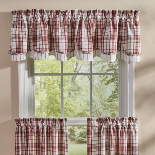 Homestyle Lined Layered Valance 16" L