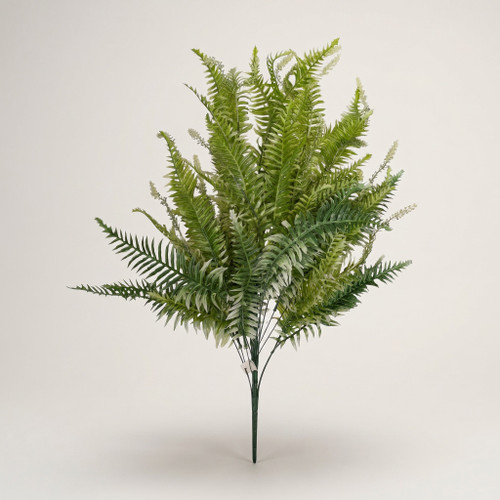 34" Large Mixed Fern & Cream Accent Greenery Bush