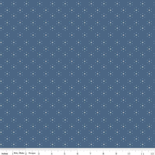 Americana Denim Starburst Cotton Fabric