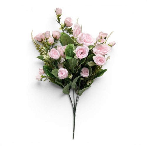 Blush Pink Mini Rose & Greenery Bush