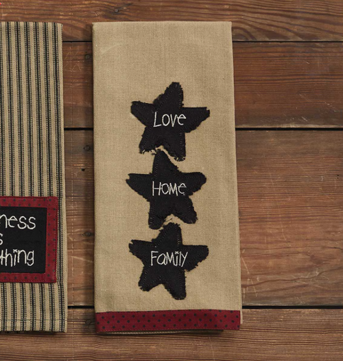 Love Home Family Embroidered Dishtowel