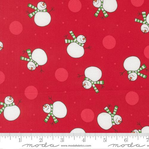 Snow Time Tossed Snowmen Cotton Fabric