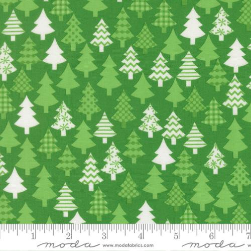 Snow Time Tonal Christmas Trees Cotton Fabric