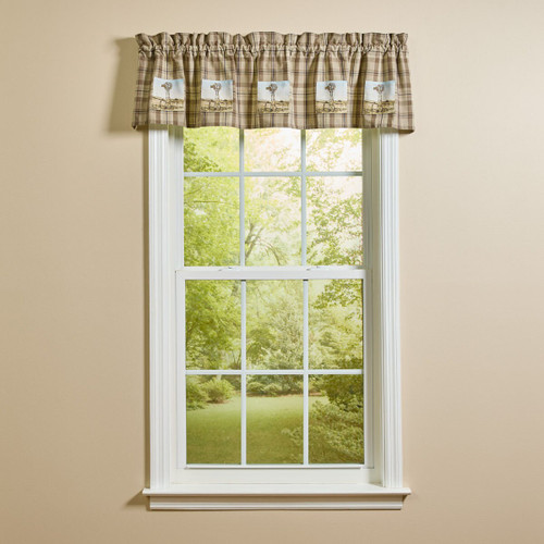 Plains Plaid Lined Patch Valance 14" L