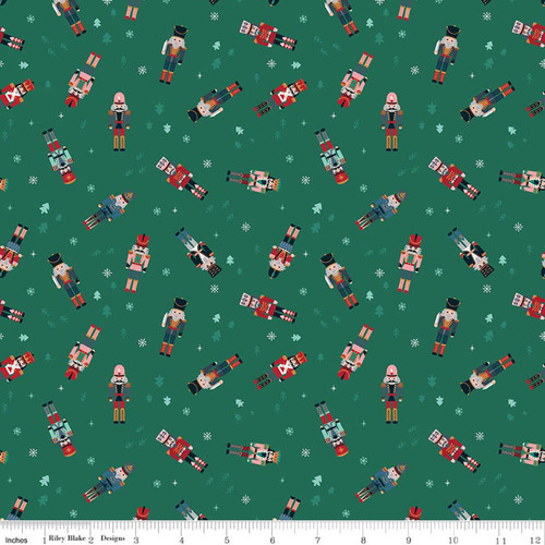 Nutcracker Tradition Pine Nutcracker Toss Cotton Fabric