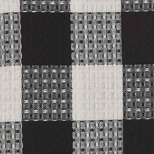 Wicklow Check Waffle Dishtowel - Black & Cream